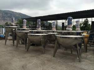 स्टेनलेस स्टील इलेक्ट्रिक/भाप गर्म टिल्टिंग जैकेट केटल कुकिंग टैंक कुकर - Product Image 4