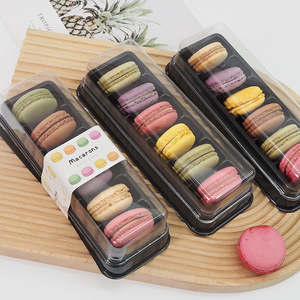Bán buôn 6 ngăn Macaron Biscuit bao bì hộp dùng một lần trong suốt món tráng miệng Cookie hộp nhựa với nắp - Product Image 1