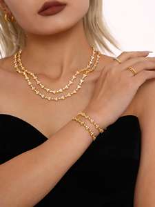 Modestil voller Dreieck Pflaumen blüte Spleißen <span class=keywords><strong>hand</strong></span> eingelegte runde Zirkon Paar Armband Edelstahl Schmuck - Product Image 3