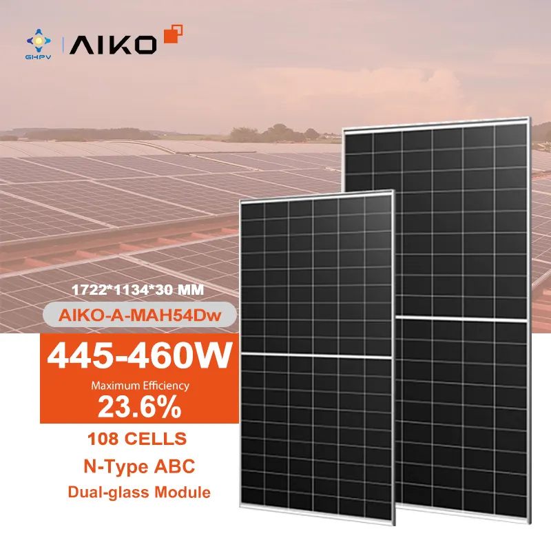 Aiko hocheffizienter Pv-Module 455 W 460 W Mono 445 W 450 W halbzellen-Solarpanel Preis Solarpanels-Lieferanten