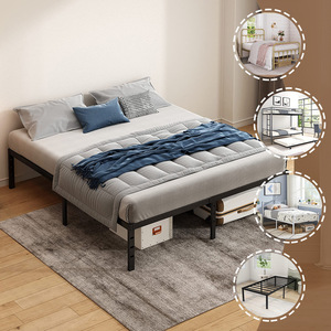 Cama doble modular de fábrica al por mayor para dormitorios y estudios, estructura de cama de metal y hierro de 1.8 metros, simple y elegante, tamaño hotel. - Product Image 1