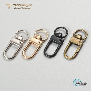 Polished Brass <b>Snap</b> Hook Swivel Locking Carabiner <b>Clip</b> Hardware for Keychain Lanyard Use - Product Image 6