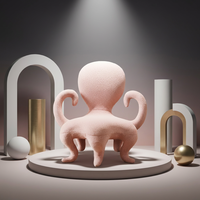 Fauteuil d'appoint au design moderne Octopus pour salon, chambre, appartement, salle à manger, fauteuil individuel rembourré avec dossier