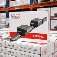 Rail de guidage linéaire pour machine CNC LMG 20mm 25mm 30mm, haute précision, faible bruit, haute vitesse, en acier pour roulements, chariot à bride marque CSK, OEM