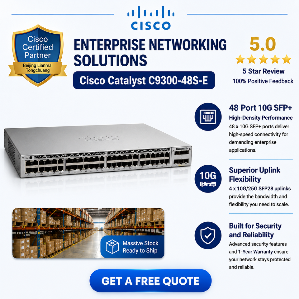 Neme Racking 9300 Series 48 Port Gigabit Rack-mounted Network Switch C9300-48S-E ...