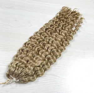 Extensiones de Cabello Humano con Anillas <span class=keywords><strong>Micro</strong></span> <span class=keywords><strong>Loop</strong></span> para Trenzas, Estilo Pluma, Sin Nudos, Sin Trama, FH 2026 - Product Image 4