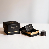 Boîtes rigides en papier personnalisées avec logo imprimé, luxe, col rigide, 2 pièces (couvercle et base), emballage cadeau, parfum, crème pour le visage, bougie, bijoux