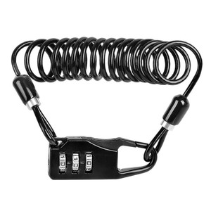 Candado de cable para bicicleta Yueli, candado de combinación negro de tres dígitos, mini candado para casco, para bicicleta, motocicleta, bicicleta eléctrica, seguridad. - Product Image 2
