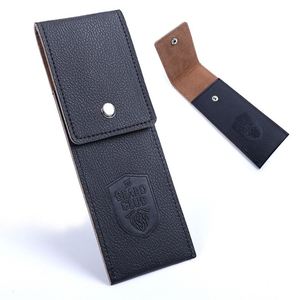Petites Ciseaux de Coiffure Portables avec Étui en Cuir PU à Fermeture Éclair, Protection et Porte-Cartes de Visite pour la Beauté et la Manucure - Product Image 1