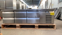 Equipo de Cocina Profesional, Refrigerador Bajo Mostrador para Chef, de Acero Inoxidable, con Ventilador de Enfriamiento, 4, 6 y 8 Cajones