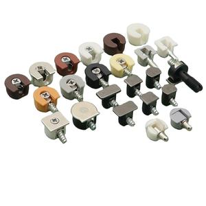 16mm/18mm Hợp kim kẽm kết nối phụ kiện nhựa ẩn Kệ hỗ trợ với ốc vít cho tủ - Product Image 1