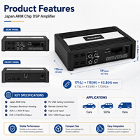 Amplificateur de puissance 4 canaux d'usine, processeur audio DSP 6 canaux, amplificateur Hi-Fi Plug and Play pour voiture, Japon AKM, RMS 4x65W Max 4x120W