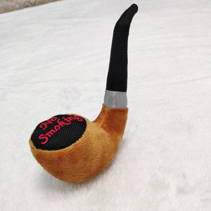 Cute Tobacco <b>Pipe</b> Shape Eco-Friendly Plush Chew Stuffed Squeaky Training Dog Toys for Outdoor & Indoor Use - Product Image 1