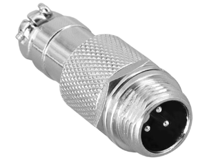 GX12 popo ortak tipi erkek tak dişli kablo montaj lehim gümüş GX12 2/3/4/5/6/7 Pin popo ortak erkek tak - Product Image 2