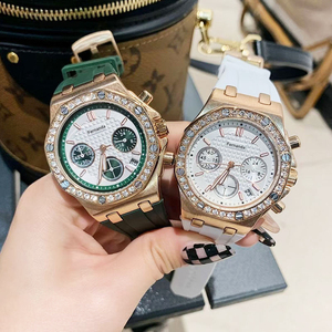 ลูเซียโน่สไตล์ธุรกิจนาฬิกาผู้หญิงมัลติฟังก์ชั่นกันน้ำสายหนังควอตซ์กลไกหน้าปัดกระจกโครโนกราฟ - Product Image 6