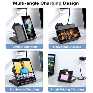 Estación de Carga Inalámbrica Plegable 3 en 1 con Carga Multiángulo y Cargador de Reloj Desmontable Tipo-C para <span class=keywords><strong>Samsung</strong></span> Z Fold/<span class=keywords><strong>Flip</strong></span> - Product Image 6