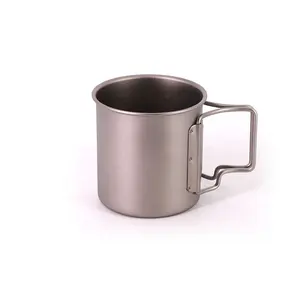 Singland kamp seyahat ev kolu titanyum Pot kapaksız Ultralight su çay kahve kupa titanyum bardak 220ml