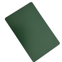 Carte de visite professionnelle en métal NFC ISO14443A 13,56 MHz, couleur bronze, vierge, programmable, sans contact, pour gravure laser