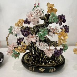 Nuevo Árbol de la Abundancia de Cristal Natural Hecho a Mano, Árbol <span class=keywords><strong>del</strong></span> <span class=keywords><strong>Dinero</strong></span> con Piedras Preciosas, Bonsái Feng Shui para la Riqueza, Decoración <span class=keywords><strong>del</strong></span> Hogar y Sanación Reiki - Product Image 1