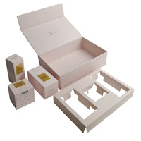 Boîte cadeau magnétique mate avec logo écologique, emballage cosmétique de luxe en carton rigide à fermeture plate