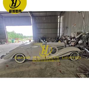 Escultura de figura de acero <span class=keywords><strong>Corten</strong></span> para exteriores abstracta modelo de escultura de coche con espejo de acero inoxidable - Product Image 3