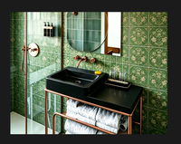 Console de salle de bain pour hôtel de charme, table de chevet vintage pour chambre d'hôtes, table en bronze antique, meuble de maquillage de luxe avec pieds