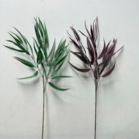 Feuilles d'eucalyptus artificielles de haute qualité L-R200, style forêt, pour la décoration de scènes de mariage et les bouquets de mariée