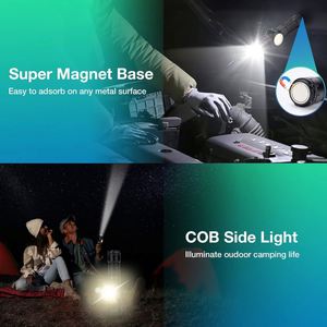 Portable COB <b>Work</b> <b>Light</b> Telescopic Zoom <b>LED</b> Flashlight USB <b>Rechargeable</b> Strong Magnetic Outdoor Fishing Hiking Camping Emergency - Product Image 6
