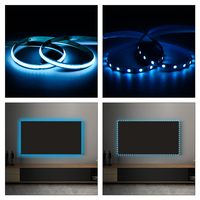 Bande lumineuse LED COB RGB DC12V/24V 10mm/12mm de large 720led/m IP20 5m/rouleau Cuivre USB Utilisation TV Coupe libre Bande lumineuse LED