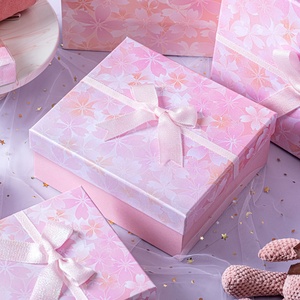 Newborn Baby Gift Box Set Corrugated Pink Kraft <b>Cardboard</b> Paper <b>Boxes</b> Sponge Liner <b>for</b> Kids Gift <b>Packing</b> - Product Image 2