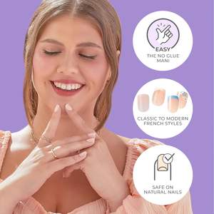 <span class=keywords><strong>Uñas</strong></span> Postizas KISS <span class=keywords><strong>ImPRESS</strong></span> Sin Pegamento, Estilo Francés Beige, Forma de Ataúd, 30 <span class=keywords><strong>Uñas</strong></span>, Toallitas de Preparación, Hoja de Instrucciones, Palo de Manicura, Mini - Product Image 3