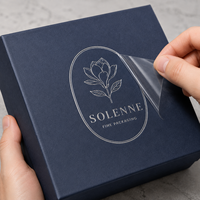 Autocollant de transfert UV DTF personnalisé pour emballage de boîte cadeau, décalcomanie de logo découpée, vinyle imperméable, impression personnalisée