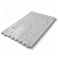 Plaque de mosaïque en marbre blanc tressé 325x327mm pour la décoration murale et de sol intérieure, meubles de salle de bain