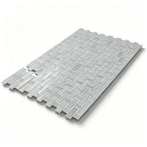 Plaque de mosaïque en marbre blanc tressé 325x327mm pour la décoration murale et de sol intérieure, meubles de salle de bain - Product Image 1