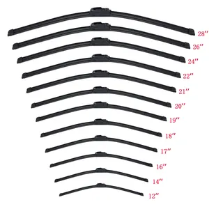 자동차 액세서리 크기 실리콘 자동차 14 ''-28 '인치 공장 제조 앞 유리 와이퍼 교체 와이퍼 블레이드 블랙 뮤 스코다 100