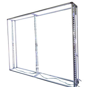 Özel tasarlanmış alüminyum çerçeve <span class=keywords><strong>LED</strong></span> ışık kutu ışıklı kumaş reklam standı taşınabilir katlanabilir boya süblimasyon baskı - Product Image 1