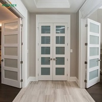 Porte intérieure en bois de qualité supérieure, élégante, pour séparation de pièce, idéale pour villa, chambre, salle de bain et projets résidentiels de luxe