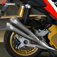 Sistema de Escape para Scooter Honda ADV160, Precio de Fábrica Forsound, Modelo Torch Gemini, Tubo Frontal Medio Azul, Silenciador Deslizable