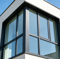 Fenêtre en polyuréthane (PU) 4SG 5 niveaux, étanche au vent et à l'eau, résistante au feu, anti-moustiques et aux ouragans, design moderne