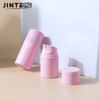 Flacon pompe sans air en plastique rose mat PP pour crème visage et lotion corporelle 30ml 50ml
