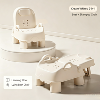 Chaise multifonctionnelle pour le lavage des cheveux des tout-petits, baignoire, siège de repas, couleur vert haricot, rose crème, gris brume, blanc crème