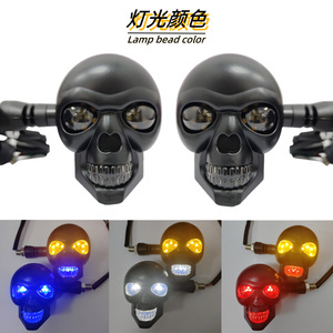 Luz LED de Señalización de Giro con Diseño de Calavera, 12V, Universal para Motocicleta, Piezas de Modificación para Actualización - Product Image 5