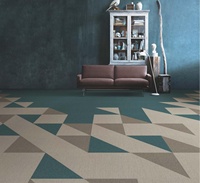 Dalles de moquette modulaires amovibles en nylon pour bureau, prix abordable, modernes, fabriquées à la machine, pour usage sur sols en moquette et carrelage.