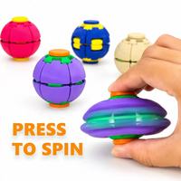 Jouet de bureau imprimé en 3D, en plastique PP durable, avec roulement métallique, sans fil, boule rotative captivante à rotation continue par engrenages, anti-stress