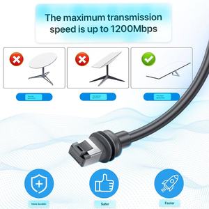 Câble de communication gris étanche haute vitesse 10M, 24AWG 26AWG, compatible avec les normes STARGEAR pour Starlink Gen 3 - Vente Flash - Product Image 1