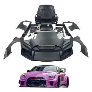 Kit de carrosserie de haute qualité pour 08-19 <span class=keywords><strong>Nissan</strong></span> <span class=keywords><strong>GTR</strong></span> R35 mise à niveau LB V3 Style Kit de carrosserie pare-chocs avant arrière jupe latérale capot garde-boue becquet - Product Image 1