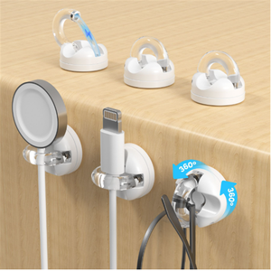 Accessoires pour câbles, organisateur de câbles à adhésif puissant sans résidus pour bureau, support de câble magnétique rotatif Boomray - Product Image 1