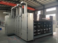 Máquina de Impresión Flexográfica Automática de 4 Colores para Cajas de Cartón Corrugado de Velocidad Media con Ranuradora y Troqueladora