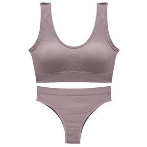 Ensemble de Lingerie de Style nouveau 2021, soutien-gorge en coton et culotte taille haute, Top tubulaire - Product Image 2