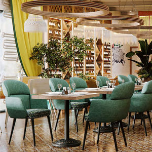 Muebles de Restaurante Personalizados, Mesas y Sillas, Conjuntos de Asientos de Cabina, Cafetería, Tienda de Comida Rápida, Bar, Asiento de Cabina de Metal, Silla de Sofá - Product Image 5